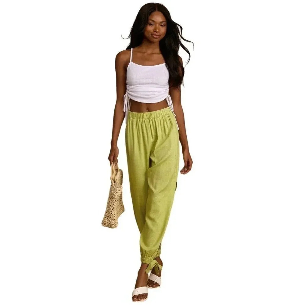 Free People Neon Green Joggers